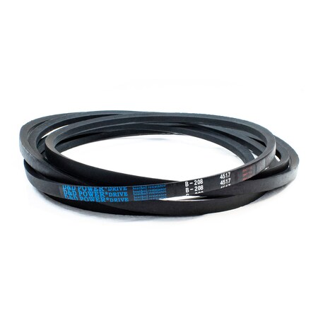 D&D B208 Classical V-Belt, 211 in Outside Length, 21/32 in Top Width, 1 Ribs B208
